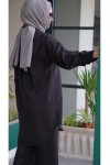 Siyah - Kupra Çıtçıtlı Gömlek Pantolon Takım